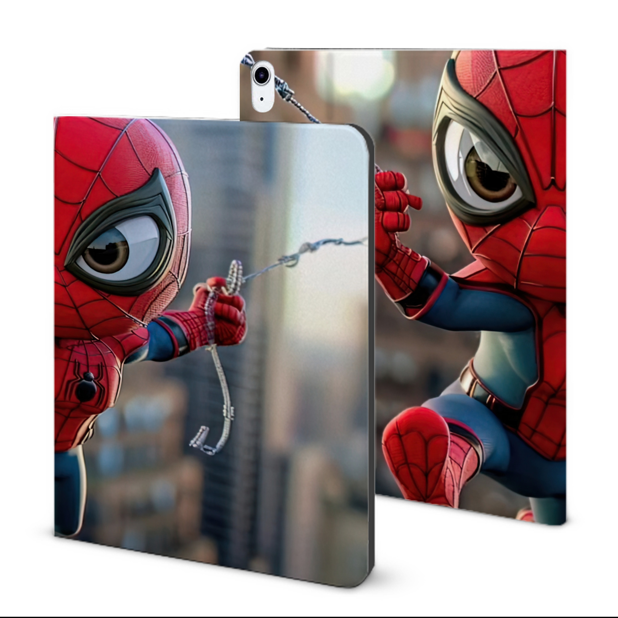 （画像用） Spider Man スパイダーマン IPad ケース ブック型 PUレザー TPU 耐衝撃 軽量 薄型 ペン収納なし 全面保護 IPad 各モデル対応